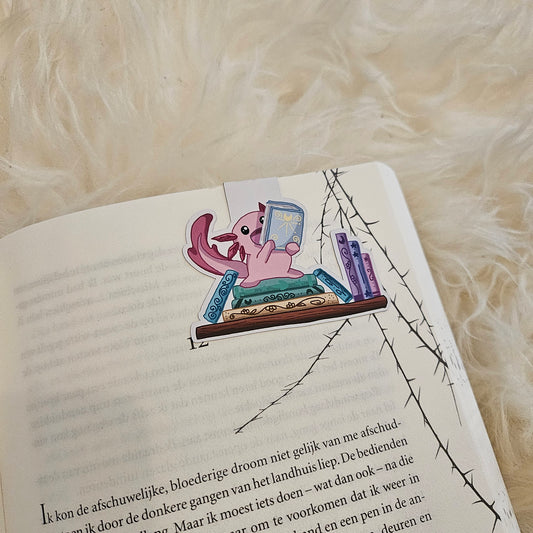 Magnetic bookmark Axolotl book raise