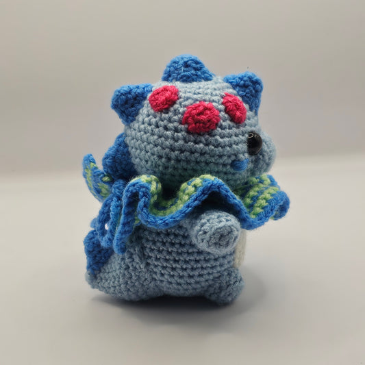 Crochet dino blue