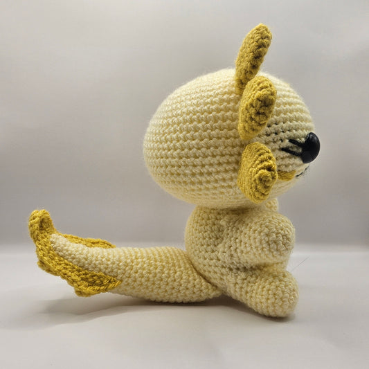 Crochet Axolotl yellow