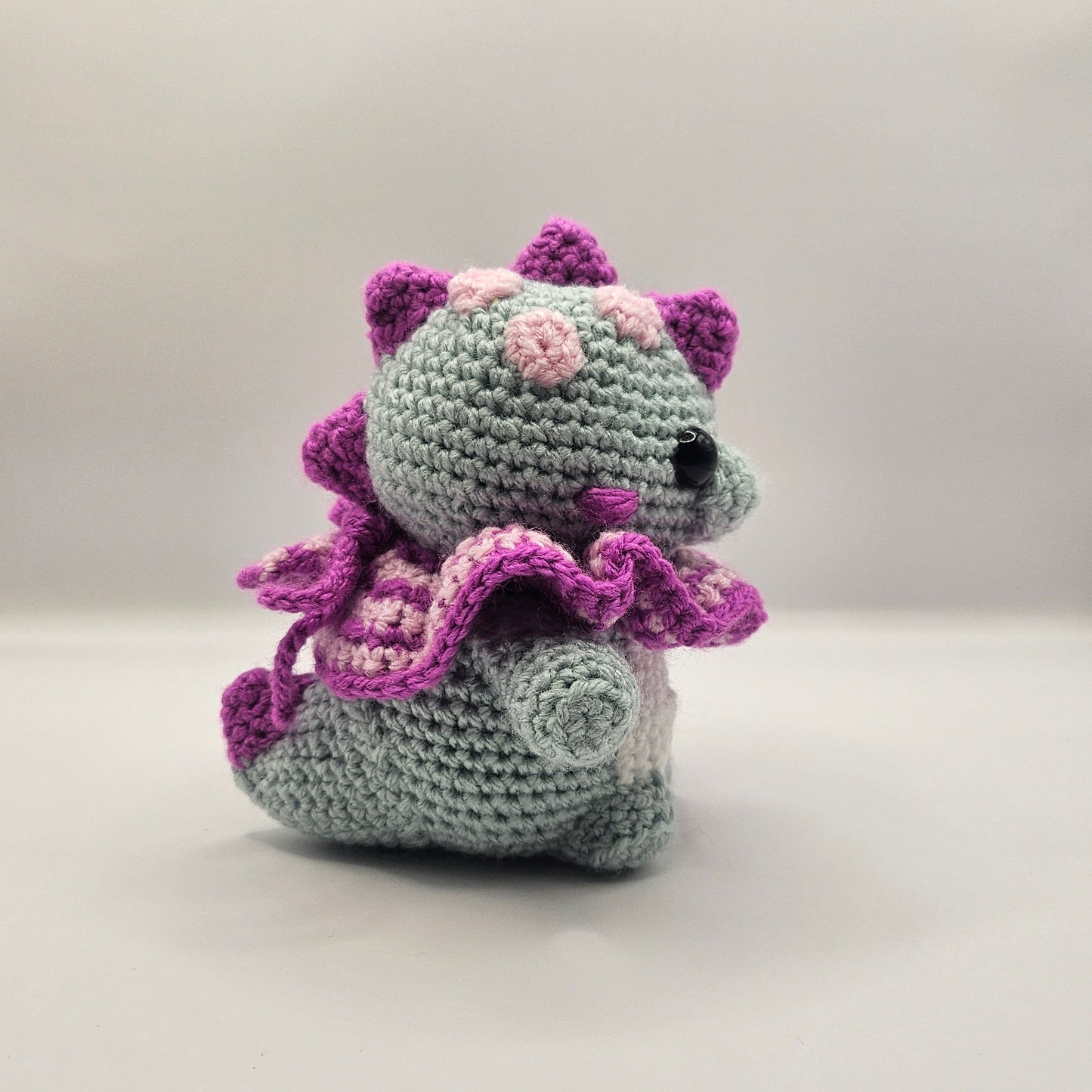 Crochet dino Light green
