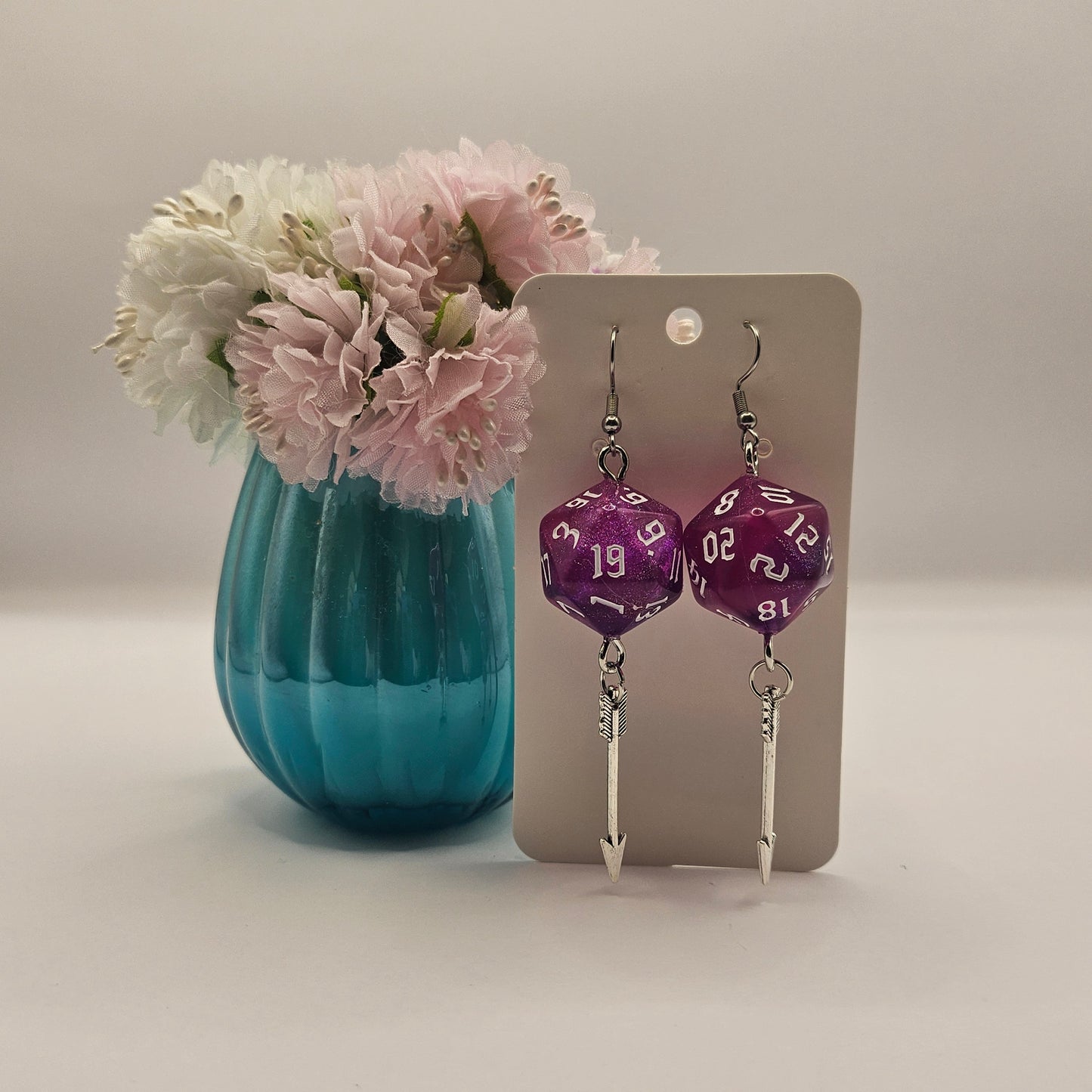 Glitter pink purple arrow
