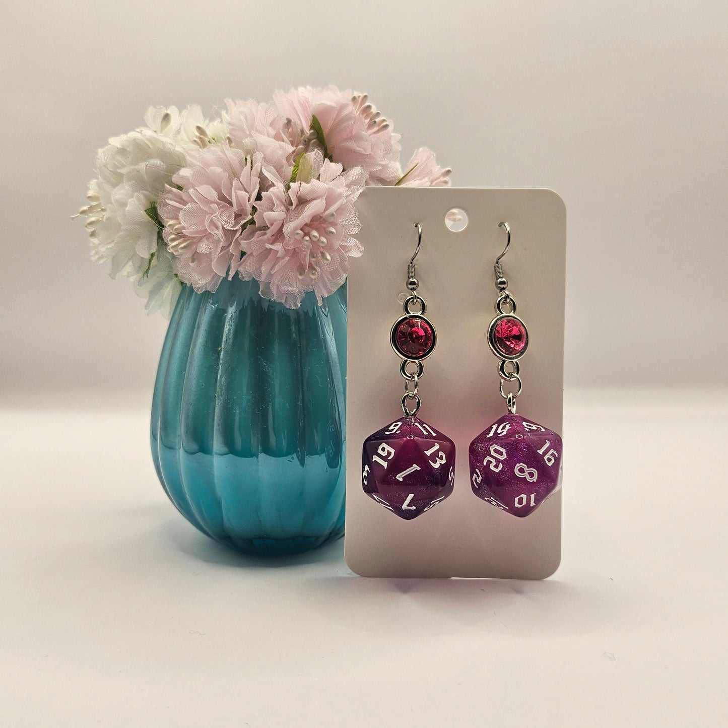 Glitter pink purple crystal