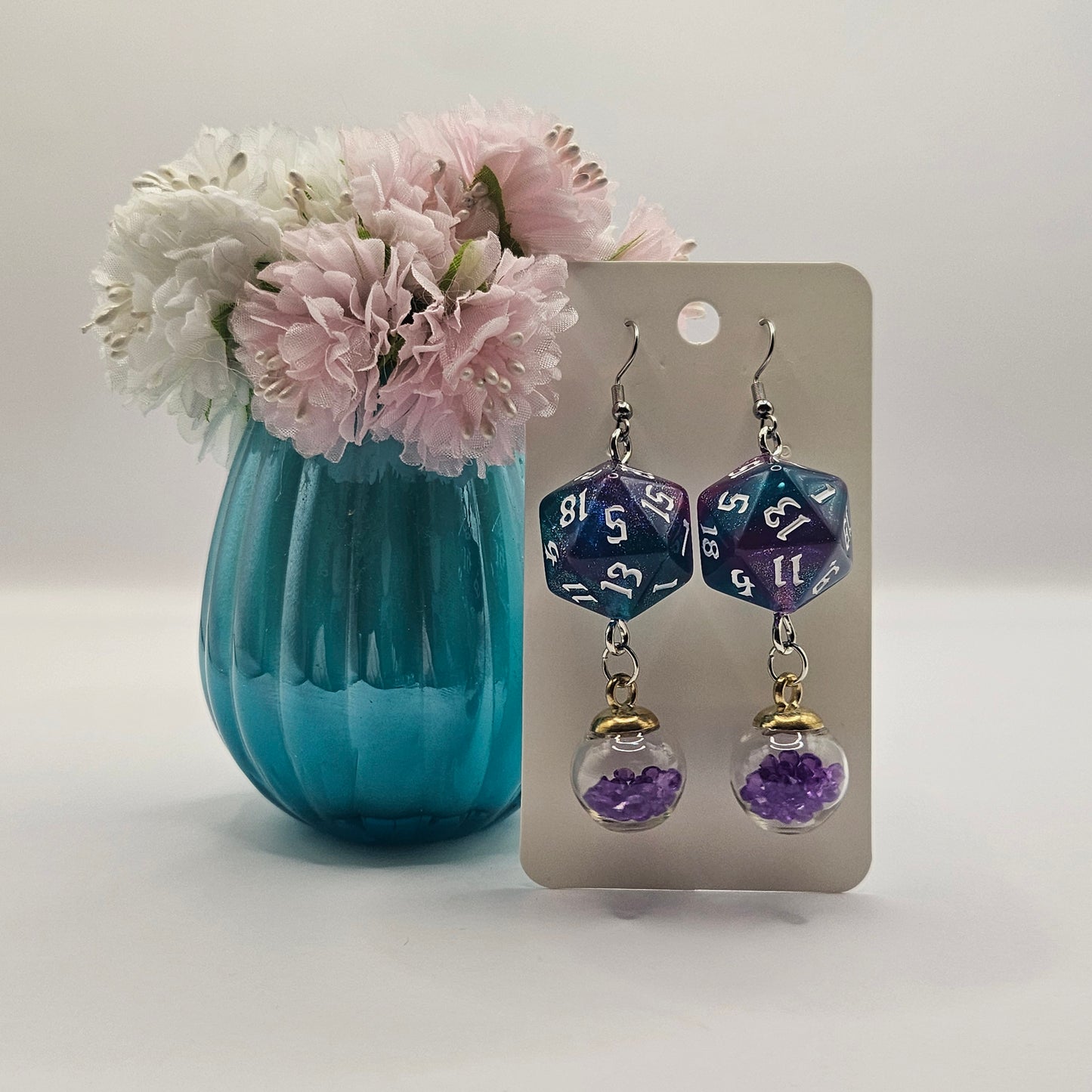 Glitter blue purple sphere