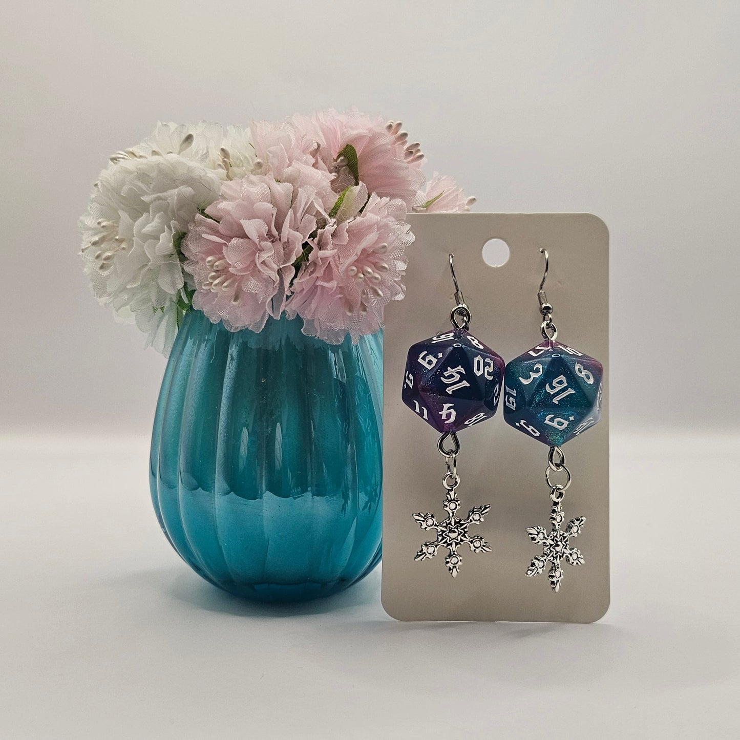 Glitter blue purple ice crystal
