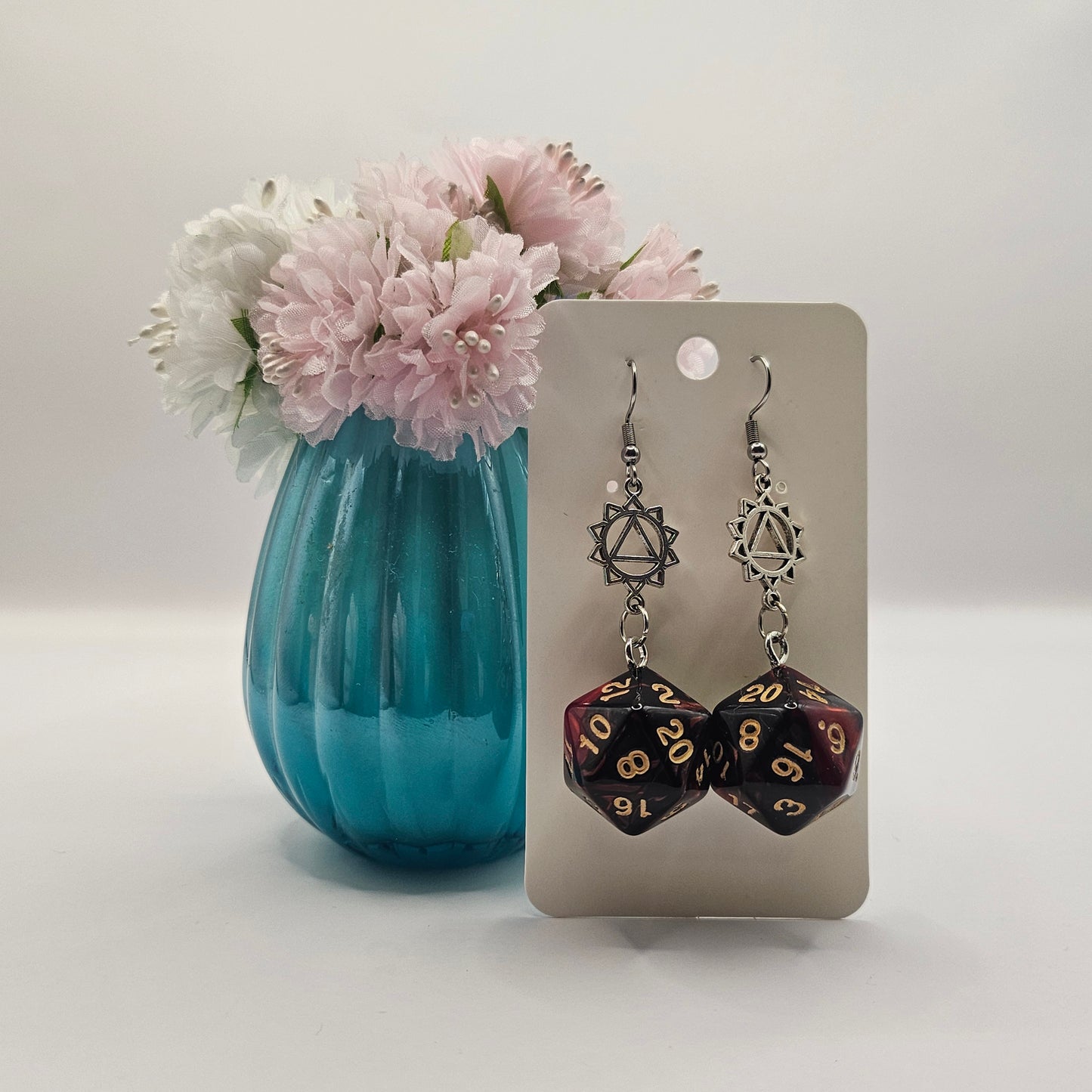 Red Black flower triangle
