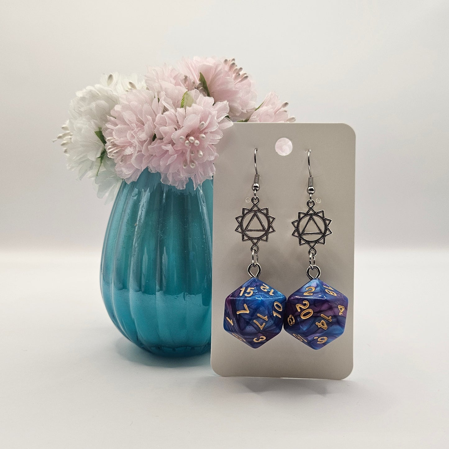 Blue purple flower triangle