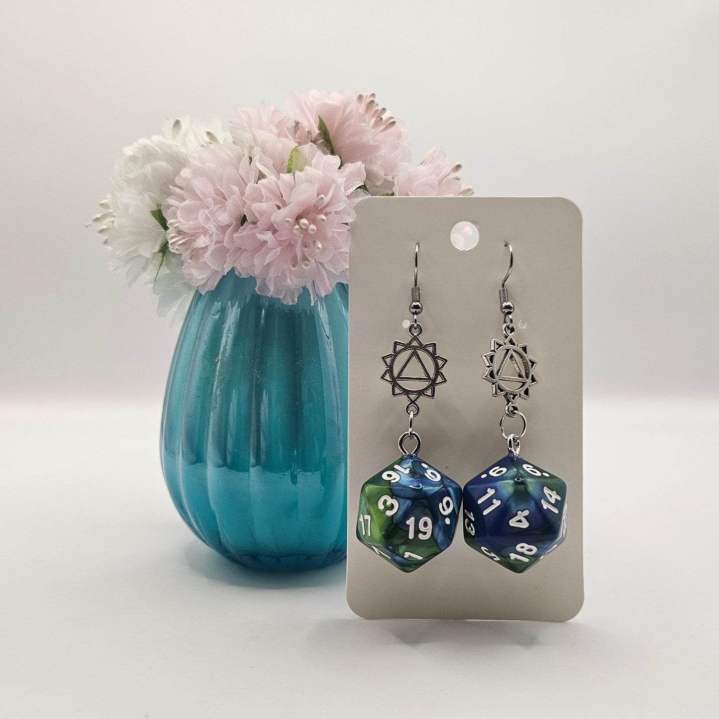 Blue Green flower triangle