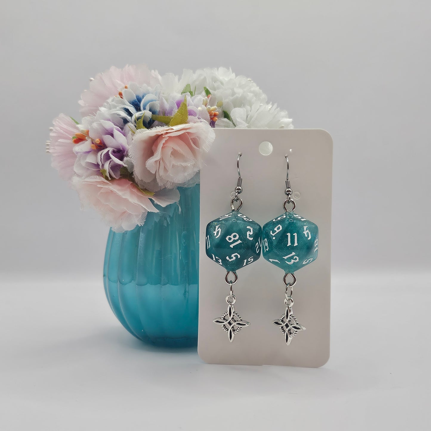 Glitter Turquoise witch knot