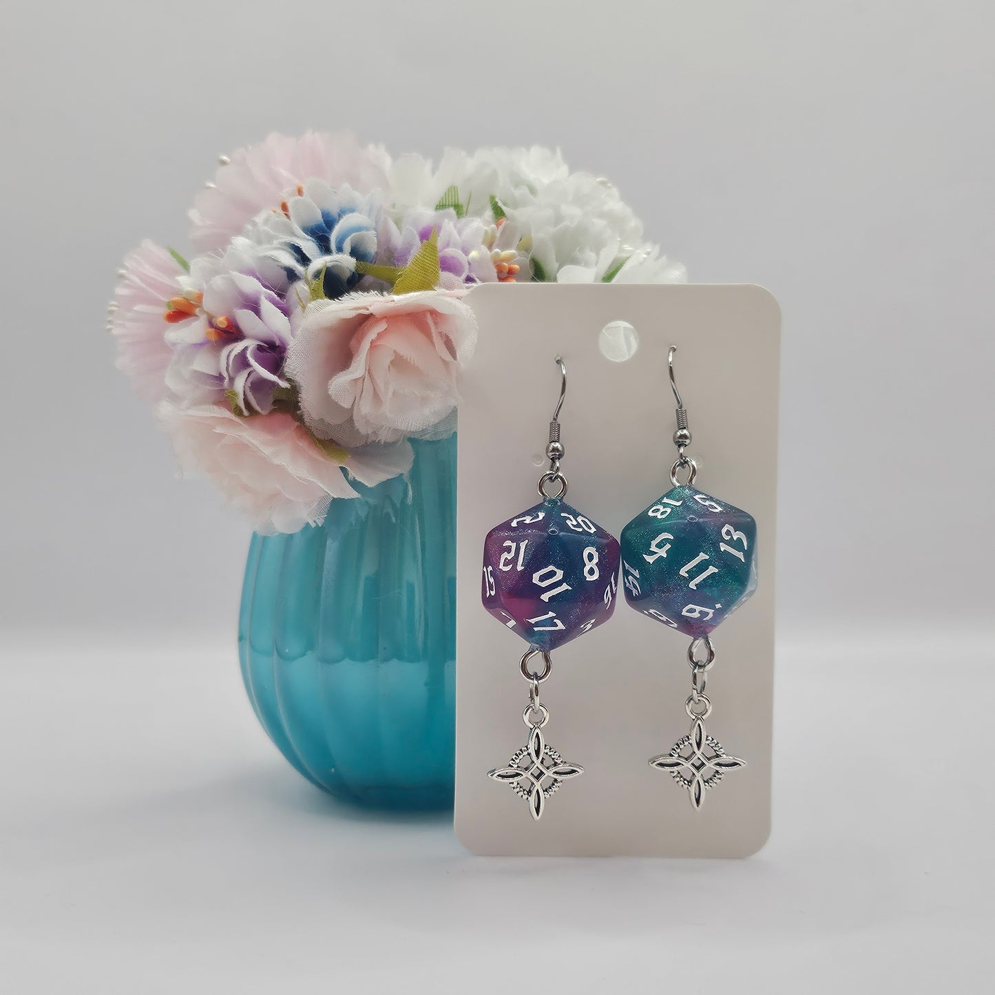 Glitter blue purple witch knot