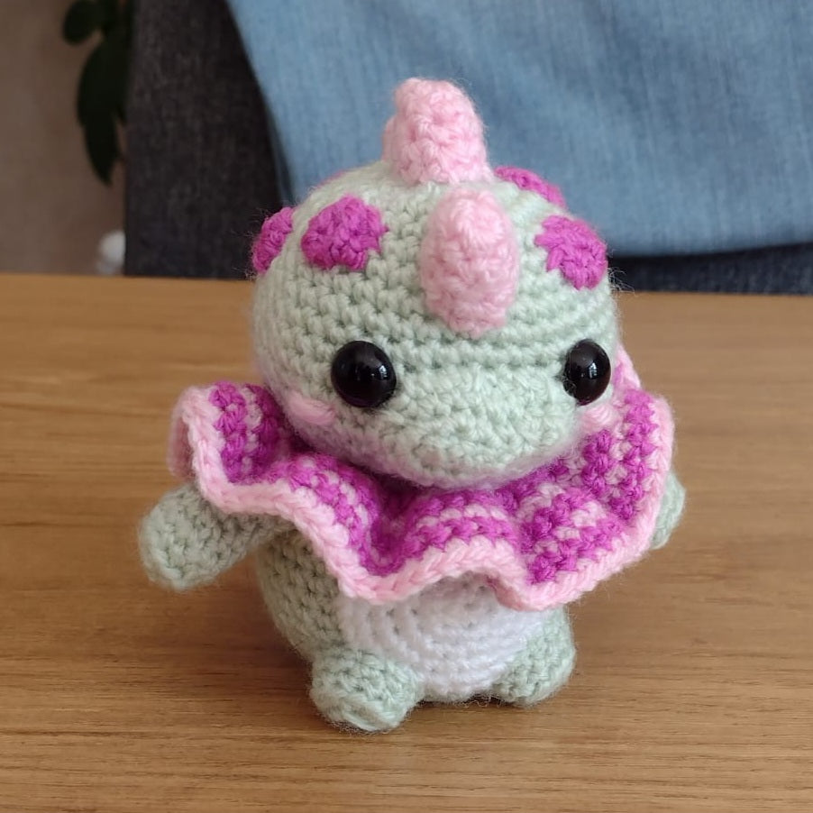 Crochet dino Light green