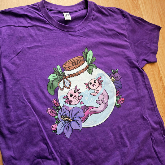 T-shirt Axolotl bottle
