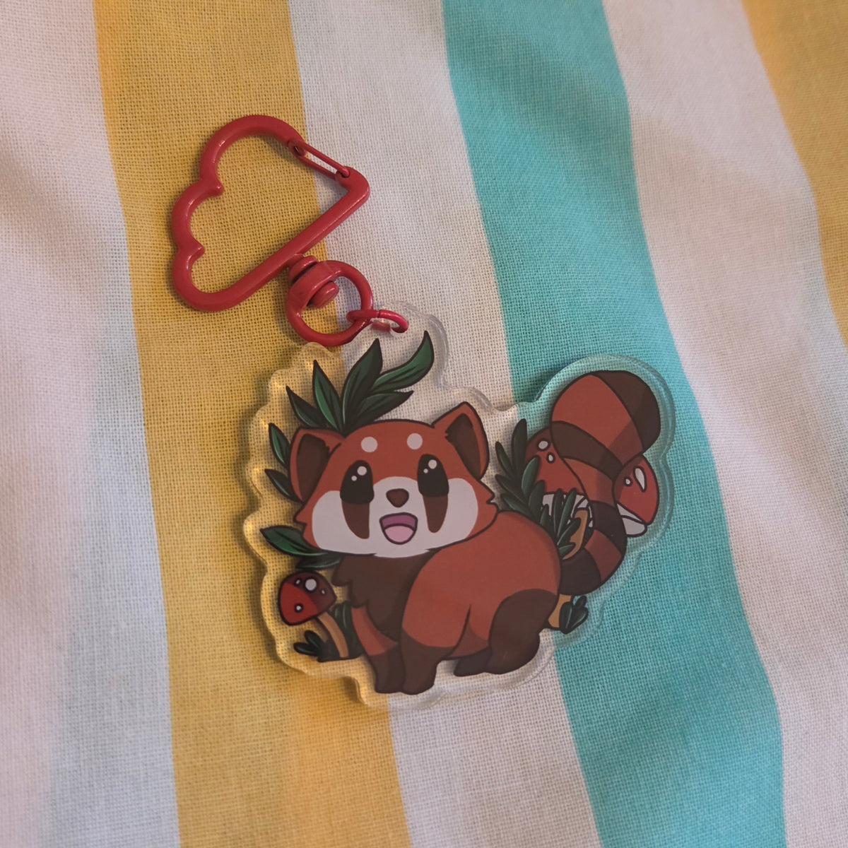 Acrylic keychain red panda