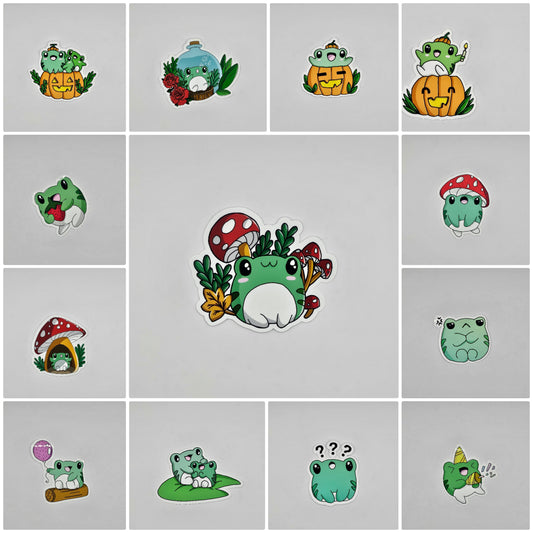 Sticker frogs