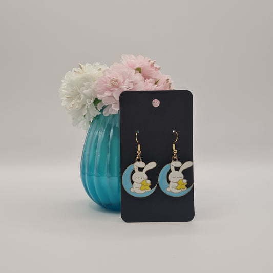 Rabbit moon blue