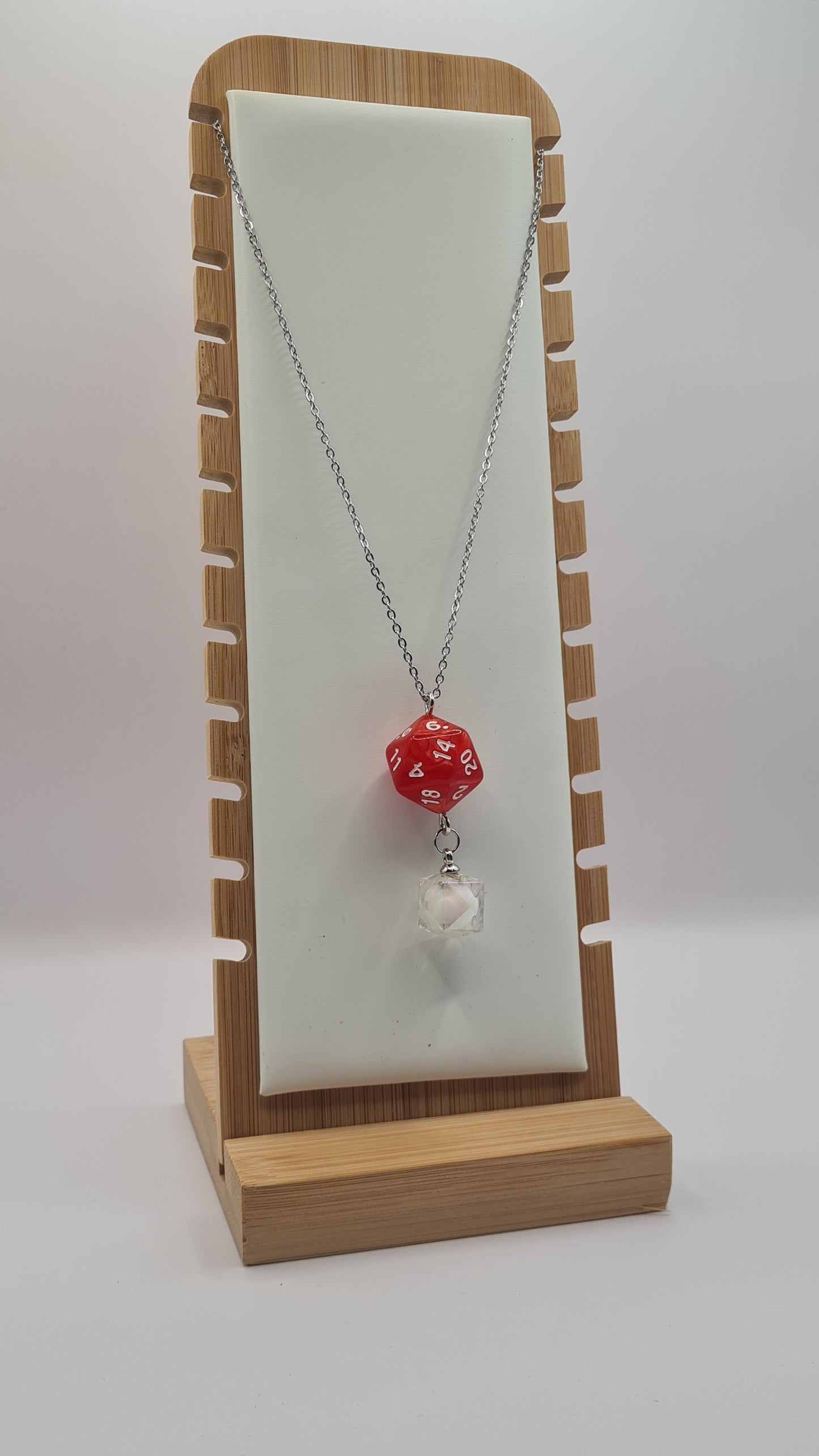 Necklace D20 red dome