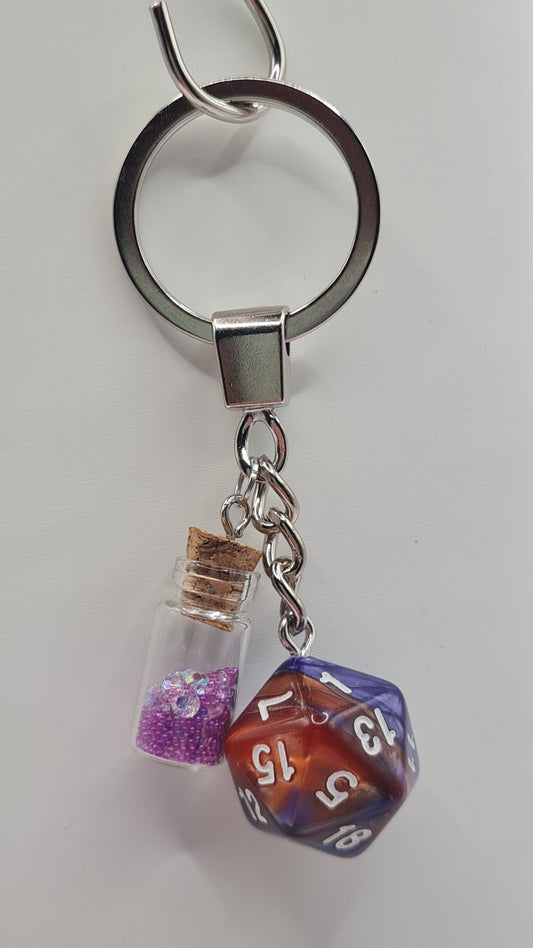 Keychain red/black potion