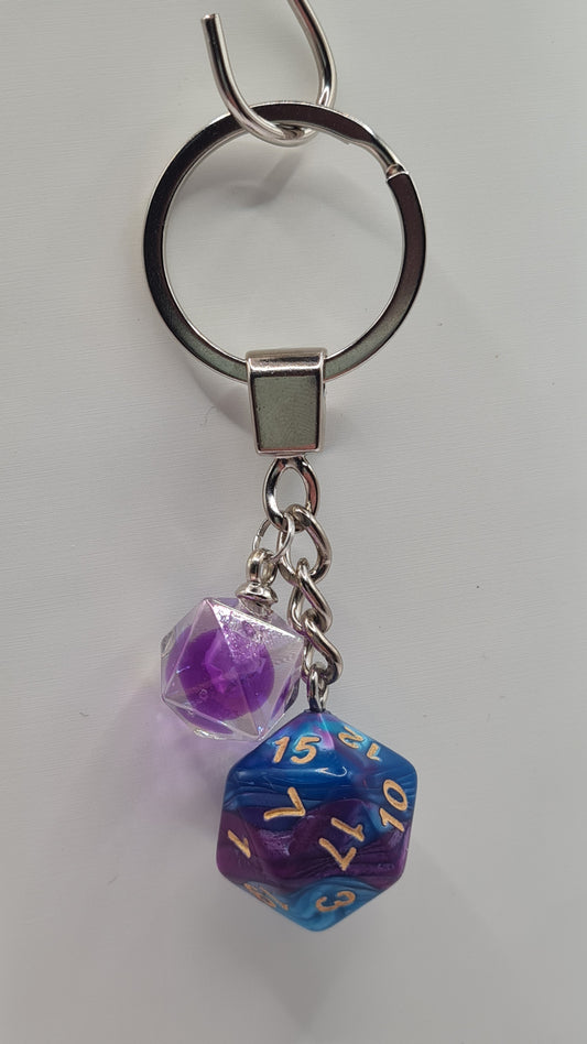 Keychain obergine/blue dome purple