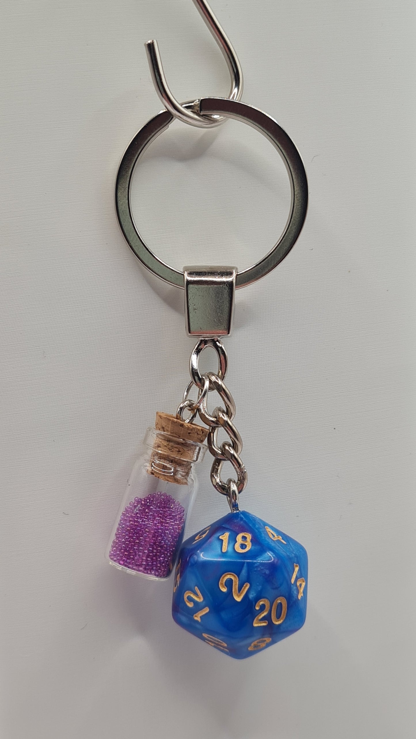 Keychain blue/purple potion purple