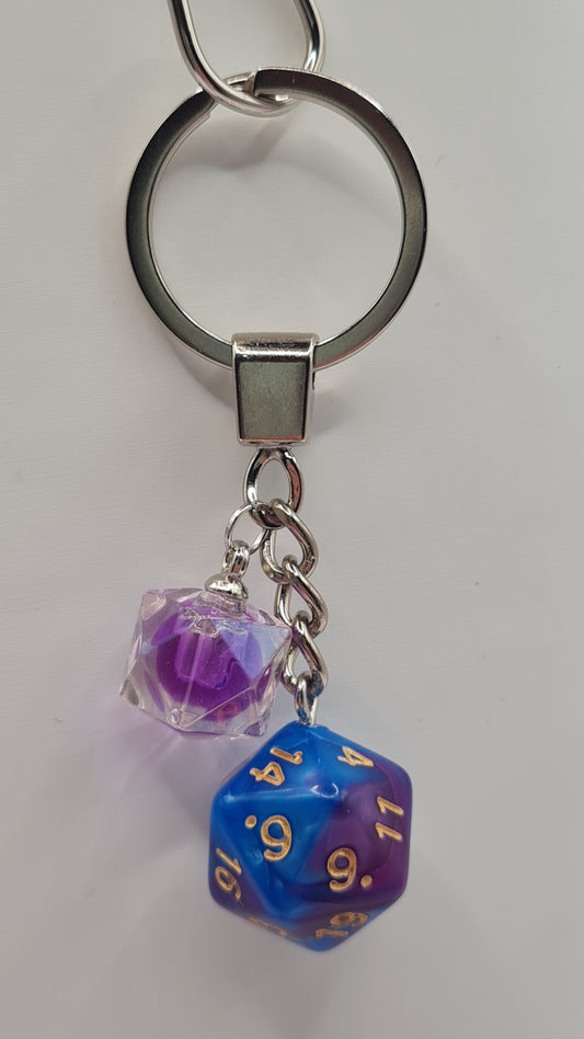 Keychain blue/purple dome