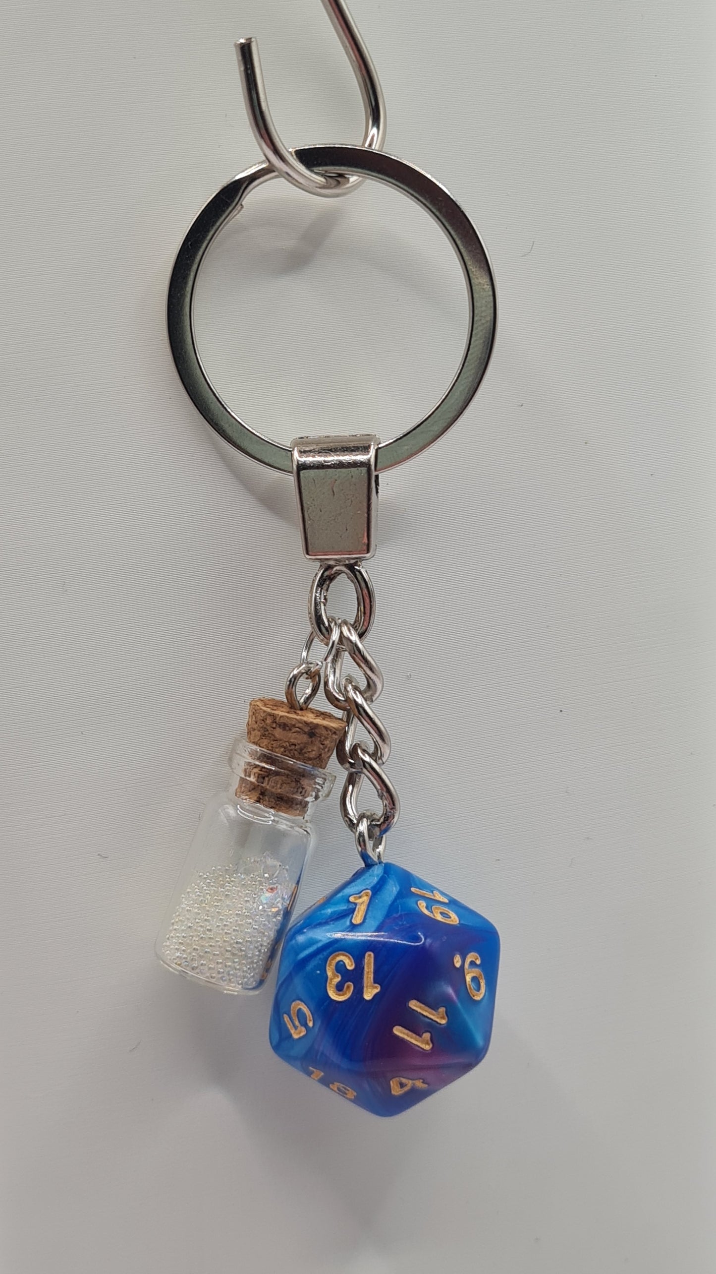 Keychain blue/purple potion white