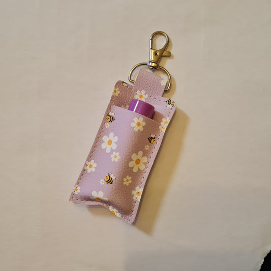 Lipbalm holder purple bees