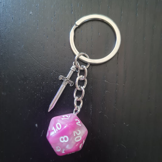 Keychain pink sword