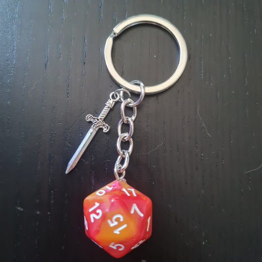 Keychain orange sword