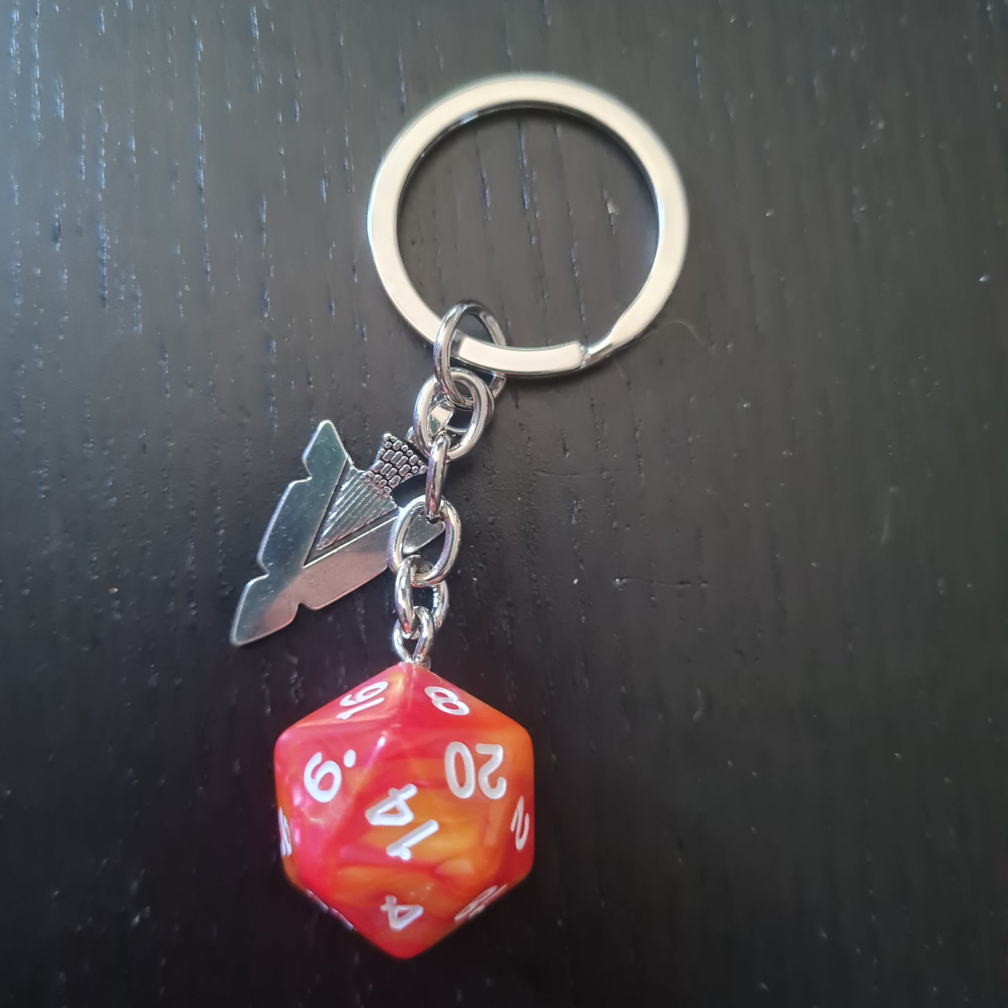 Keychain orange spear point