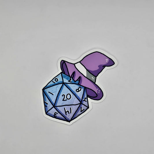 Sticker D20 hat