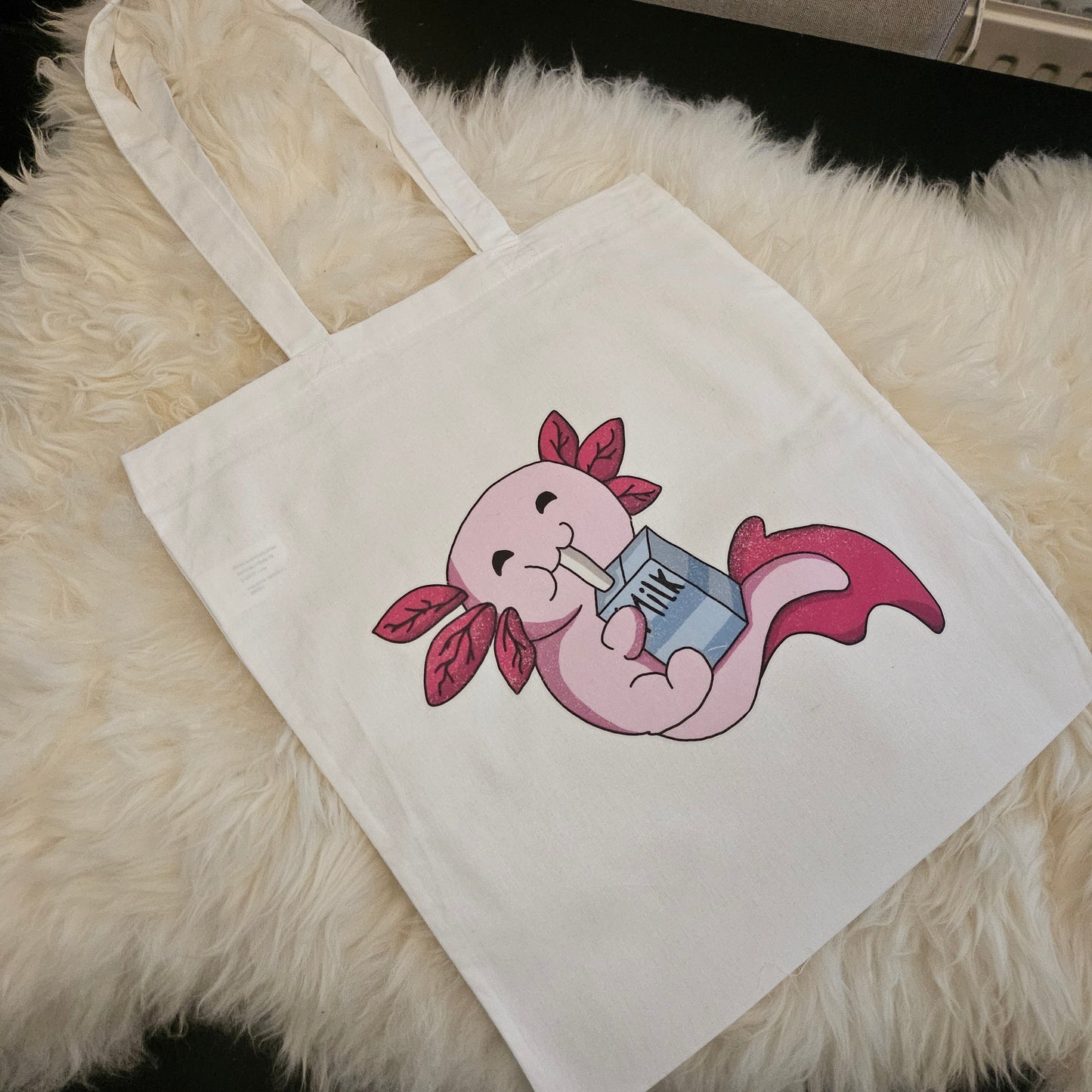 Totebag Axolotl milk