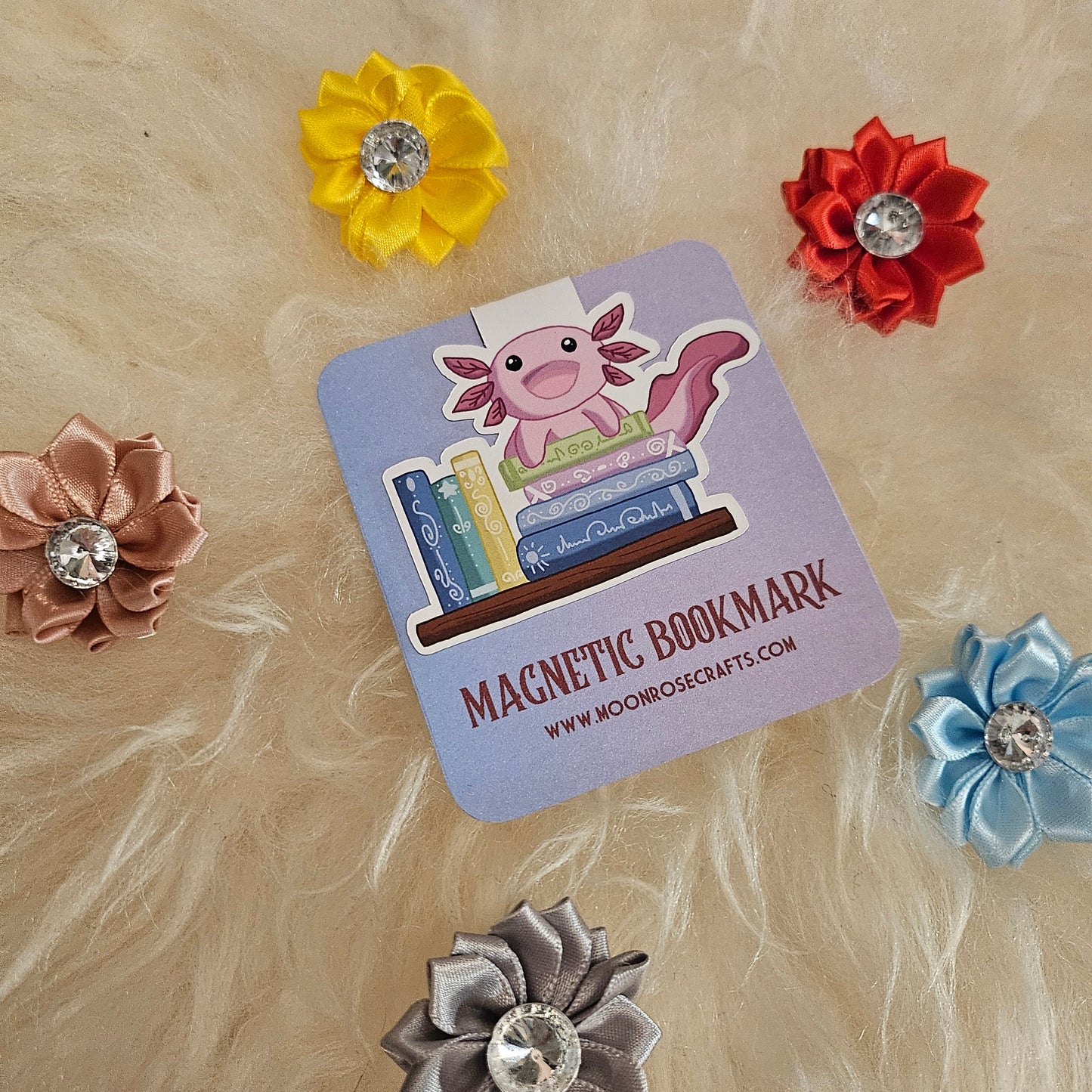 Magnetic Bookmark Axolotl happy books