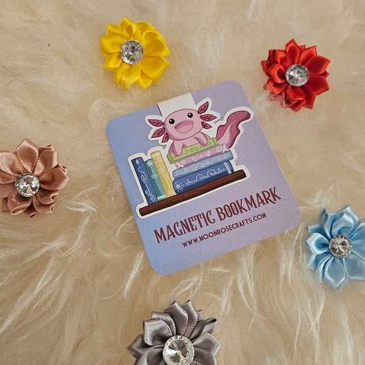 Magnetic Bookmark Axolotl happy books