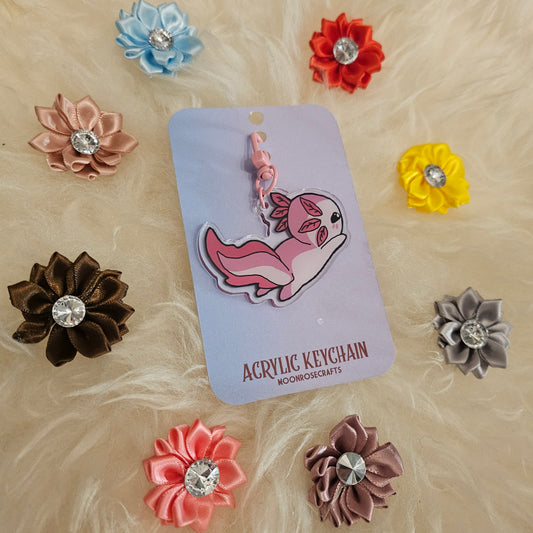 Acrylic keychain Axolotl jump