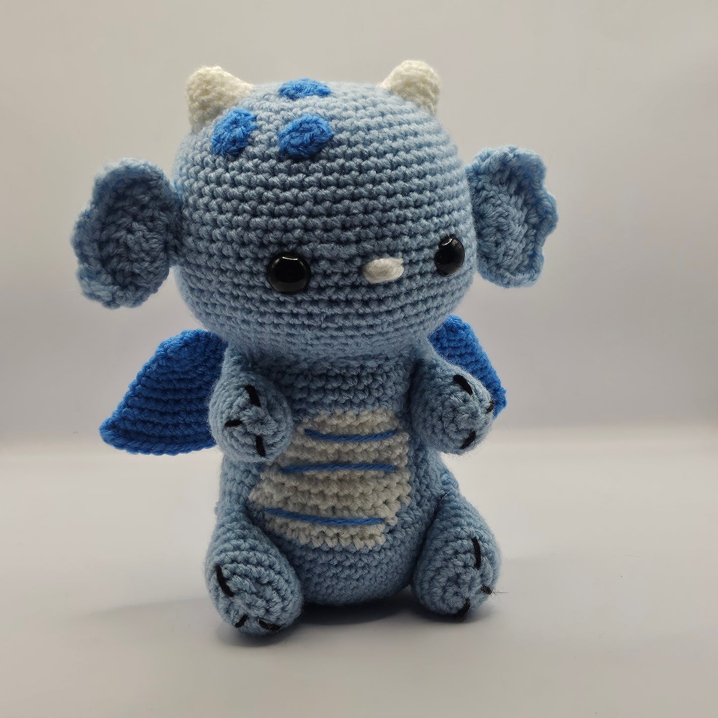 Crochet dragon blue