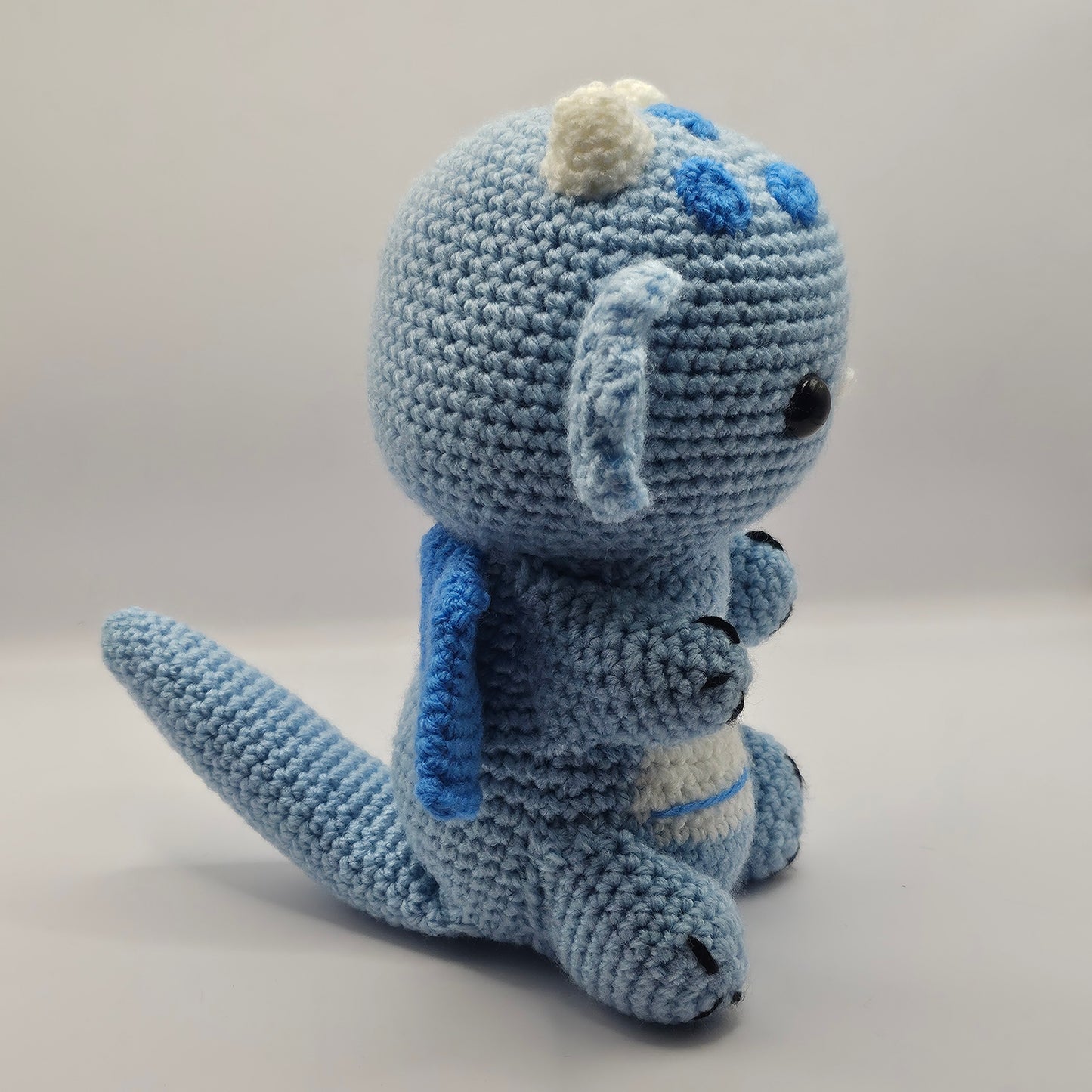 Crochet dragon blue