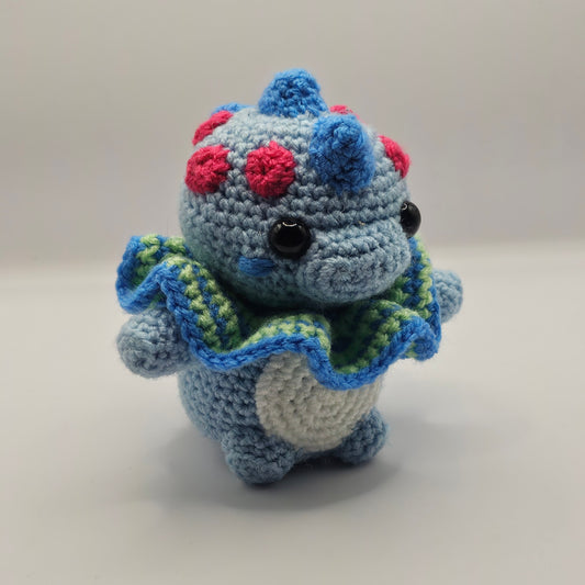 Crochet dino blue