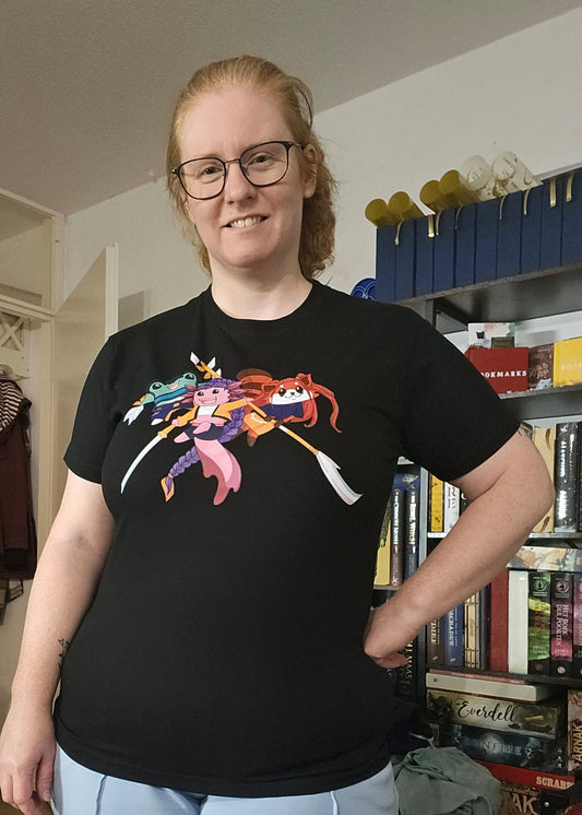 T-shirt cosplay trio