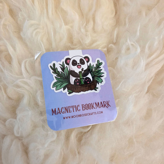 Magnetic Bookmark panda leaves