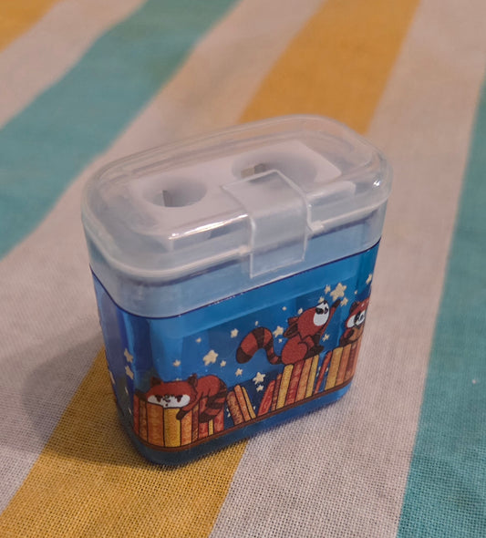 Blue pencil sharpener