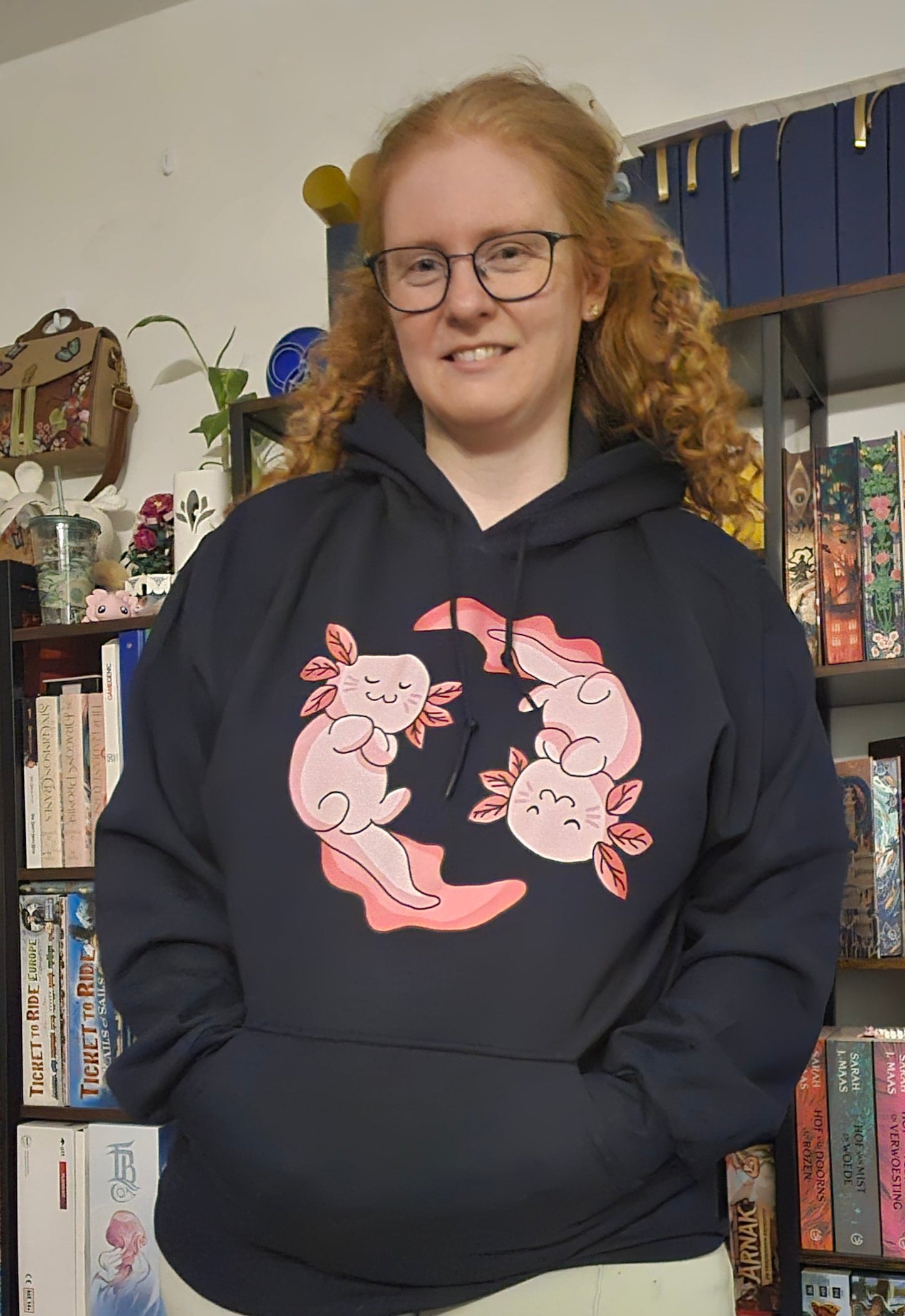 Hoodie Axolotl Ying Yang